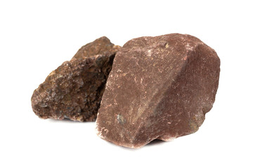 Sandstone From industrial plants isolate on white background
