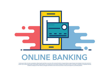 ONLINE BANKING ICON CONCEPT