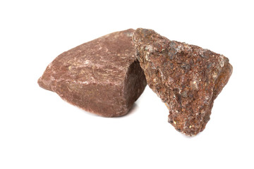 Sandstone From industrial plants isolate on white background
