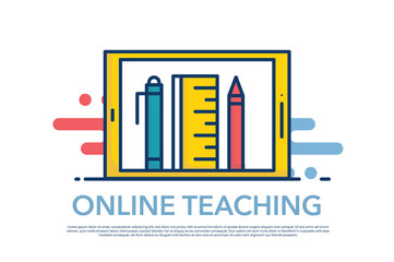 ONLINE TEACHING ICON CONCEPT