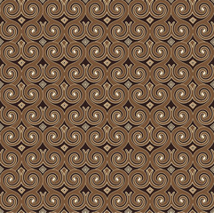 Seamless pattern in Indonesian vintage batik luxury style