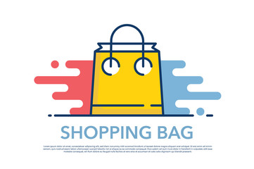 SHOPPING BAG ICON CONCEPT