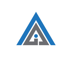 ai aia letter triangle logo