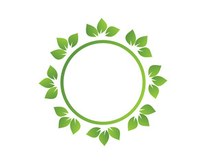 leaf circle template frame