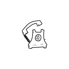 hand drawing icon phone