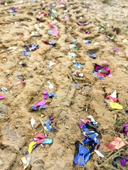 confetti in muddy tracks