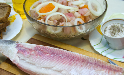 delicious dish of frozen fish