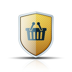 Shopping Cart Protection Shield illustration