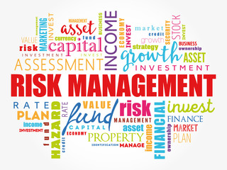 Fototapeta premium Risk Management word cloud collage, business concept background