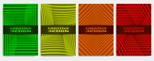 Covers modern abstract design templates set. Geometric compositions for flyer, banner, brochure and poster.