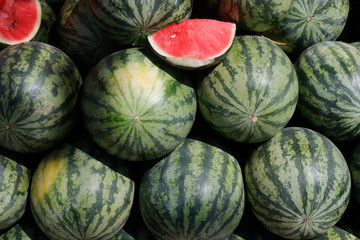 Water melon selling in market