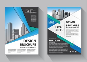 Business abstract vector template. Brochure design, cover modern layout, annual report, poster, flyer in A4 with colorful triangles, geometric shapes for tech, science, market with light background