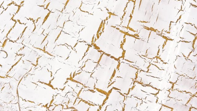Watch Paint Crackle Time lapse.  White and gold