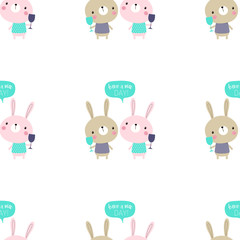 seamless bunny pattern