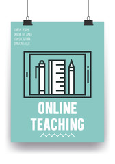 ONLINE TEACHING ICON CONCEPT