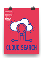 CLOUD SEARCH ICON CONCEPT