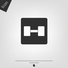 Dumbbell weight vector icon