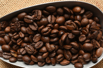 Close up of coffee beans