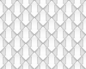 Fototapeta premium 3d rendering. seamless white geometric grid pattern tile texture use for wallpaper, design, web page background.