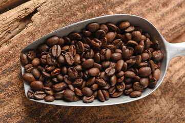 Close up of coffee beans