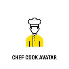 CHEF COOK AVATAR ICON CONCEPT