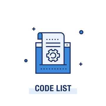 CODE LIST ICON CONCEPT