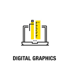 DIGITAL GRAPHICS ICON CONCEPT