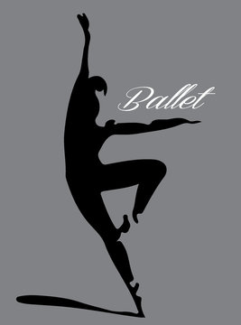 ballet dancer silhouette 2 lettering