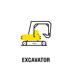 Fototapeta premium EXCAVATOR ICON CONCEPT
