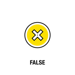 Fototapeta premium FALSE ICON CONCEPT