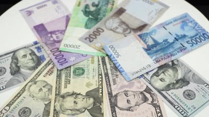 Search Photos Rupiah 0 14 Indonesia Money And Us Dollar On White Background 4k