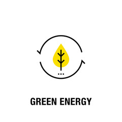 GREEN ENERGY ICON CONCEPT