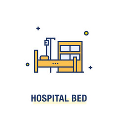 HOSPITAL BED ICON CONCEPT