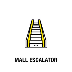 MALL ESCALATOR ICON CONCEPT