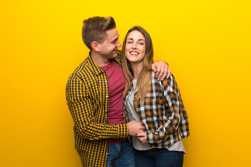 Couple in valentine day hugging