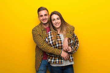 Couple in valentine day hugging