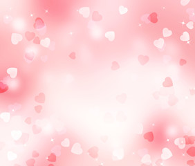 Valentine  blurred hearts background.