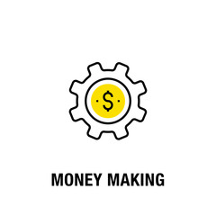 Fototapeta premium MONEY MAKING ICON CONCEPT