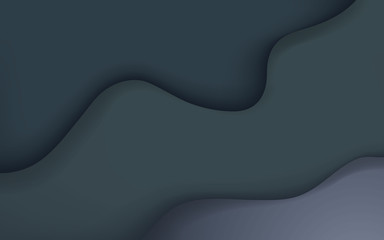 Gray fluid abstract background. Minimal multi layers concept design vector.