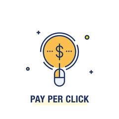 PAY PER CLICK ICON CONCEPT