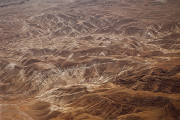Jordan view from the plane. Landscape