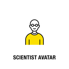 SCIENTIST AVATAR ICON CONCEPT