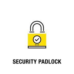 SECURITY PADLOCK ICON CONCEPT