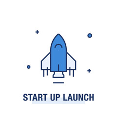 START UP LAUNCH ICON CONCEPT