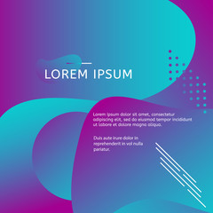 Abstract template with neon elements. Simple geometric background.
