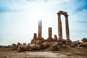 Temple of Hercules of the Amman Citadel complex (Jabal al-Qal'a), Amman, Jordan.