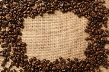 Close up of coffee beans