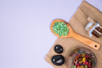 Top view Spa decoration