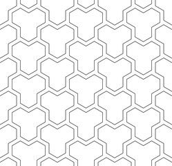 Seamless geometric pattern. White textured background.