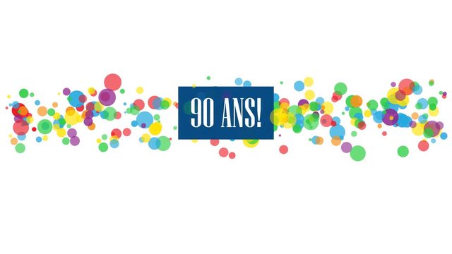 Typographie cin&eacute;tique 90 ANS!